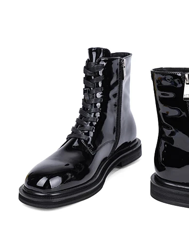 Женские ботинки Attizzare лаковые черные - фото 2 - Miraton