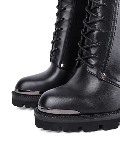 Женские ботинки Attizzare кожаные черные - фото 5 - Miraton