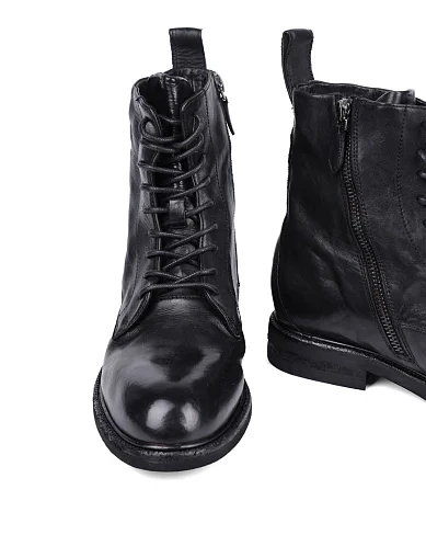 Женские ботинки MIRATON кожаные черные - фото 2 - Miraton