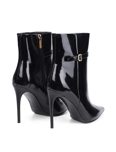 Женские ботинки Mia May из масляной кожи черные - фото 4 - Miraton