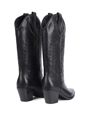 Женские ботинки MIRATON кожаные черные - фото 4 - Miraton