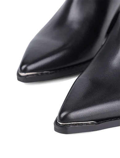 Женские ботинки MIRATON кожаные черные - фото 5 - Miraton
