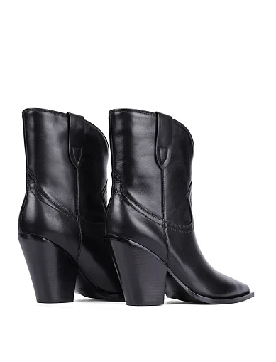 Женские ботинки MIRATON кожаные черные - фото 4 - Miraton