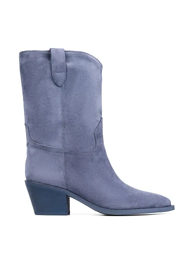 Женские ботинки MIRATON велюровые синие - фото 1 - Miraton