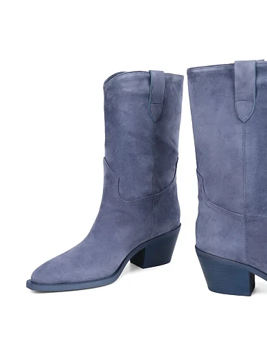 Женские ботинки MIRATON велюровые синие - фото 2 - Miraton