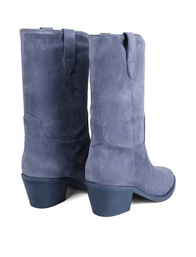 Женские ботинки MIRATON велюровые синие - фото 4 - Miraton