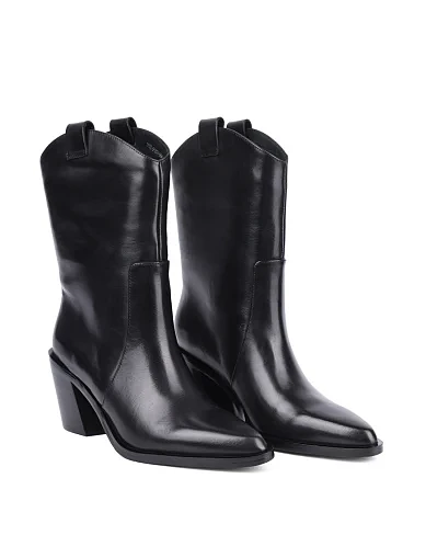 Женские ботинки Attizzare кожаные черные - фото 3 - Miraton