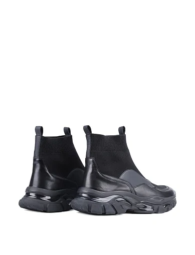 Женские ботинки Attizzare кожаные черные - фото 4 - Miraton