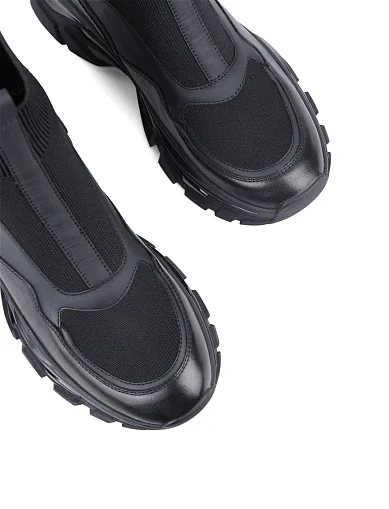 Женские ботинки Attizzare кожаные черные - фото 5 - Miraton