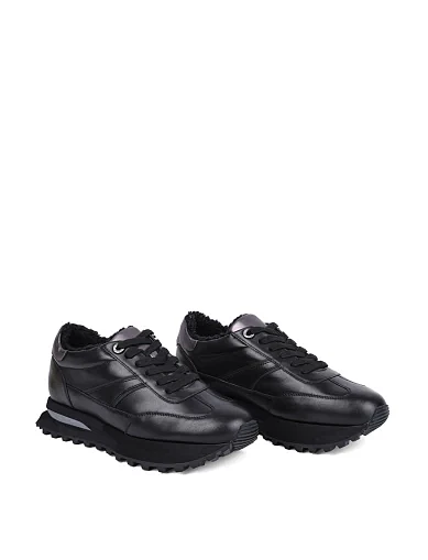 Женские кроссовки Attizzare кожаные черные - фото 3 - Miraton