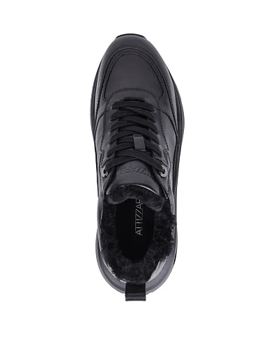 Женские кроссовки Attizzare кожаные черные - фото 5 - Miraton