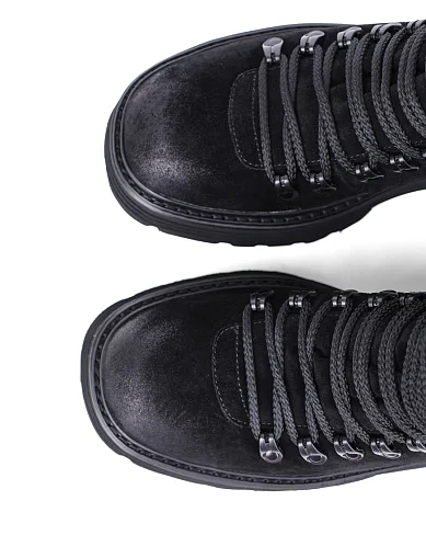 Жіночі черевики MIRATON велюрові чорні(2405-562-1) - фото 5 - Miraton