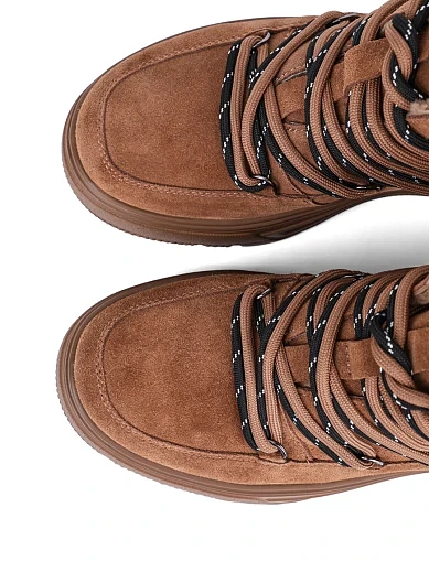 Женские ботинки Attizzare велюровые коричневые - фото 5 - Miraton