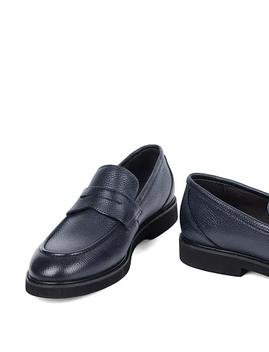 Мужские туфли Miguel Miratez кожаные синие - фото 2 - Miraton