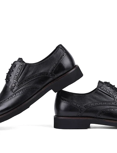 Чоловічі туфлі Miguel Miratez шкіряні чорні - фото 2 - Miraton