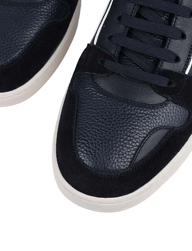 Мужские кеды MIRATON кожаные синие - фото 5 - Miraton