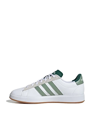 Мужские кеды Adidas Grand Court 2.0 из искусственной кожи белые - фото 2 - Miraton
