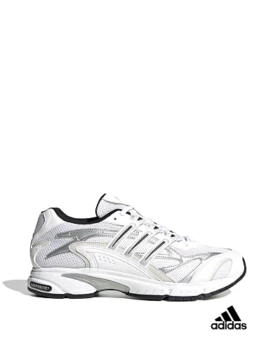 Мужские кроссовки Adidas Temper Run 2.0 из экокожи серебряного цвета - фото 1 - Miraton