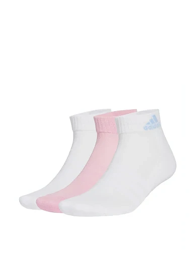 Короткие носки Adidas тканевые белые - фото 1 - Miraton