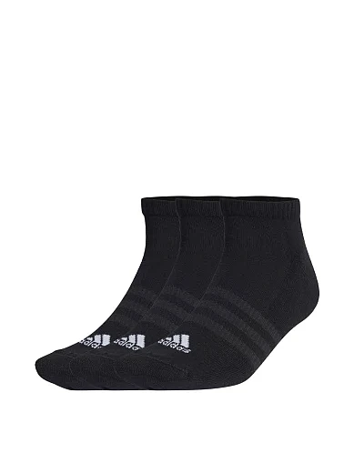 Короткие носки Adidas тканевые черные - фото 1 - Miraton