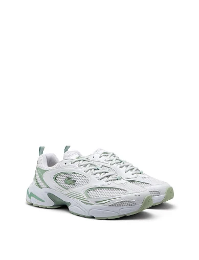 Женские кроссовки Lacoste кожаные белые - фото 2 - Miraton