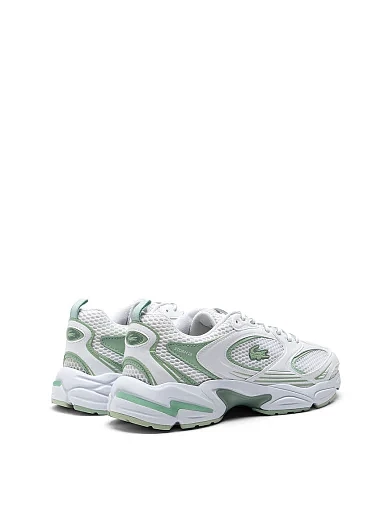 Женские кроссовки Lacoste кожаные белые - фото 3 - Miraton