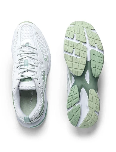 Женские кроссовки Lacoste кожаные белые - фото 4 - Miraton