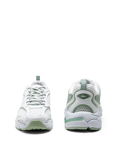 Женские кроссовки Lacoste кожаные белые - фото 5 - Miraton