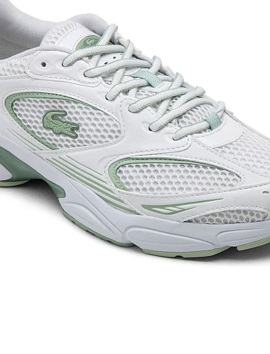 Женские кроссовки Lacoste кожаные белые - фото 6 - Miraton