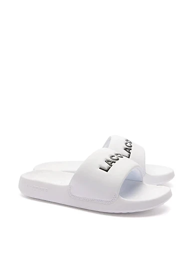 Жіночі шльопанці Lacoste гумові білі (49CFA0023147) - фото 2 - Miraton