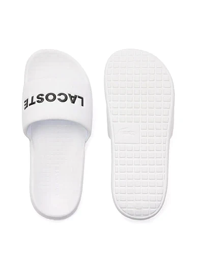 Жіночі шльопанці Lacoste гумові білі (49CFA0023147) - фото 4 - Miraton