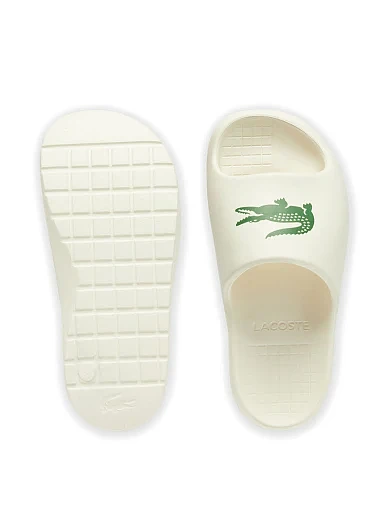 Жіночі шльопанці Lacoste гумові білі (48CFA00221Y5) - фото 4 - Miraton