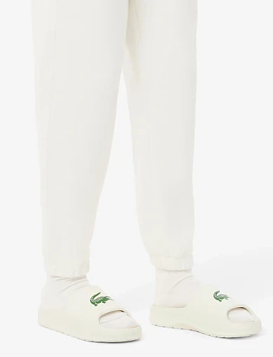 Жіночі шльопанці Lacoste гумові білі (48CFA00221Y5) - фото 7 - Miraton