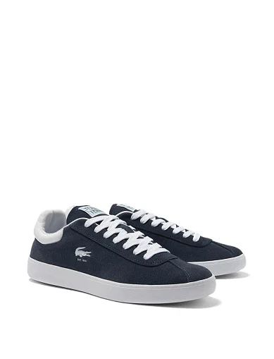 Мужские кеды Lacoste велюровые синие - фото 2 - Miraton