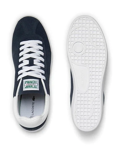 Мужские кеды Lacoste велюровые синие - фото 4 - Miraton