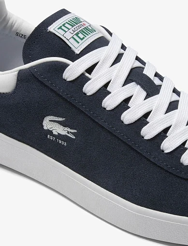 Мужские кеды Lacoste велюровые синие - фото 5 - Miraton