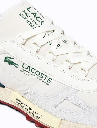 Мужские кроссовки Lacoste велюровые белые - фото 6 - Miraton