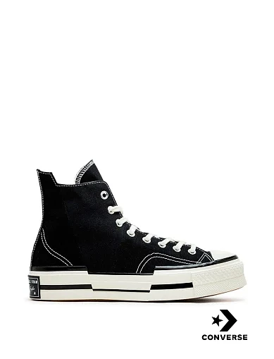 Жіночі кеди Converse CHUCK 70 PLUS CANVAS тканинні чорні (A00916C) - фото 1 - Miraton