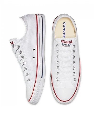 Женские кеды Converse Chuck Taylor All Star тканевые белые - фото 4 - Miraton