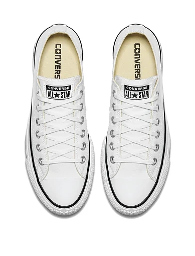 Жіночі кеди Converse Chuck Taylor All Star Lift Platform тканинні білі (560251C) - фото 4 - Miraton