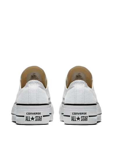 Жіночі кеди Converse Chuck Taylor All Star Lift Platform тканинні білі (560251C) - фото 5 - Miraton