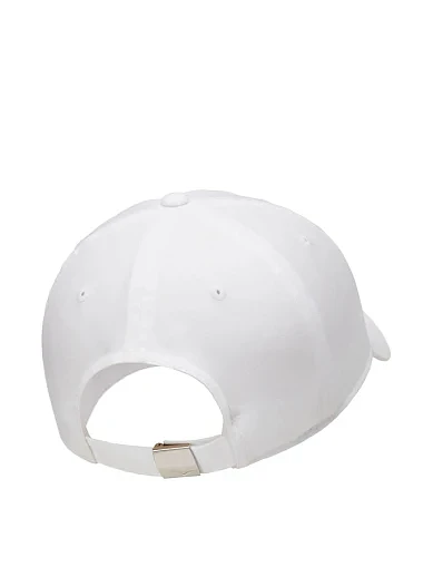 Кепка Nike Dri-Fit Club Metall-Swoosh Logo Cap тканевая белая - фото 2 - Miraton