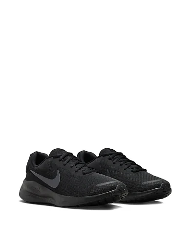 Чоловічі кросівки Nike Revolution 7 тканинні чорні - фото 2 - Miraton