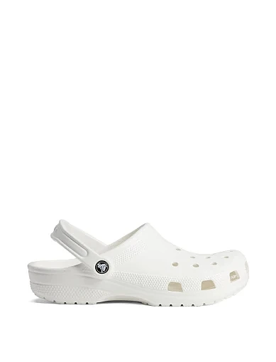 Женские кроксы Crocs резиновые белые - фото 1 - Miraton