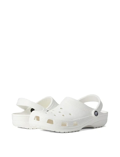 Женские кроксы Crocs резиновые белые - фото 3 - Miraton