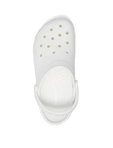 Женские кроксы Crocs резиновые белые - фото 4 - Miraton