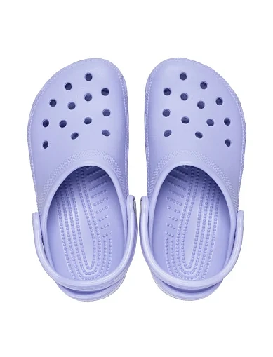 Женские кроксы Crocs резиновые фиолетовые - фото 6 - Miraton