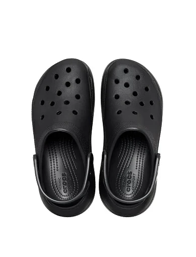 Женские кроксы Crocs резиновые черные - фото 6 - Miraton