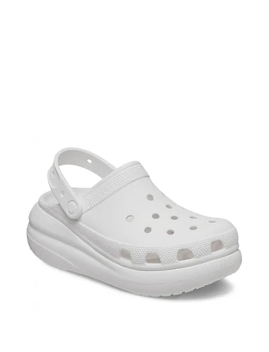 Женские кроксы Crocs резиновые белые - фото 2 - Miraton
