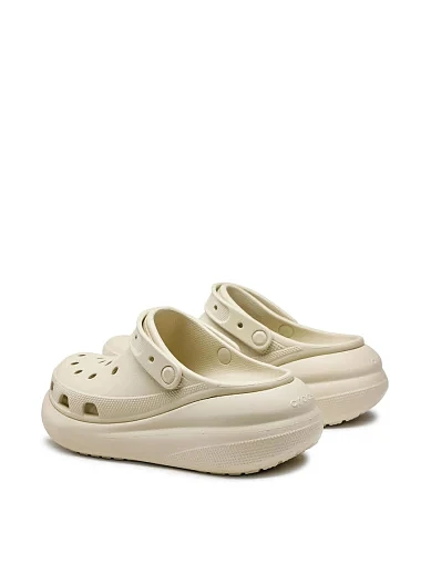 Женские кроксы Crocs резиновые бежевые - фото 3 - Miraton